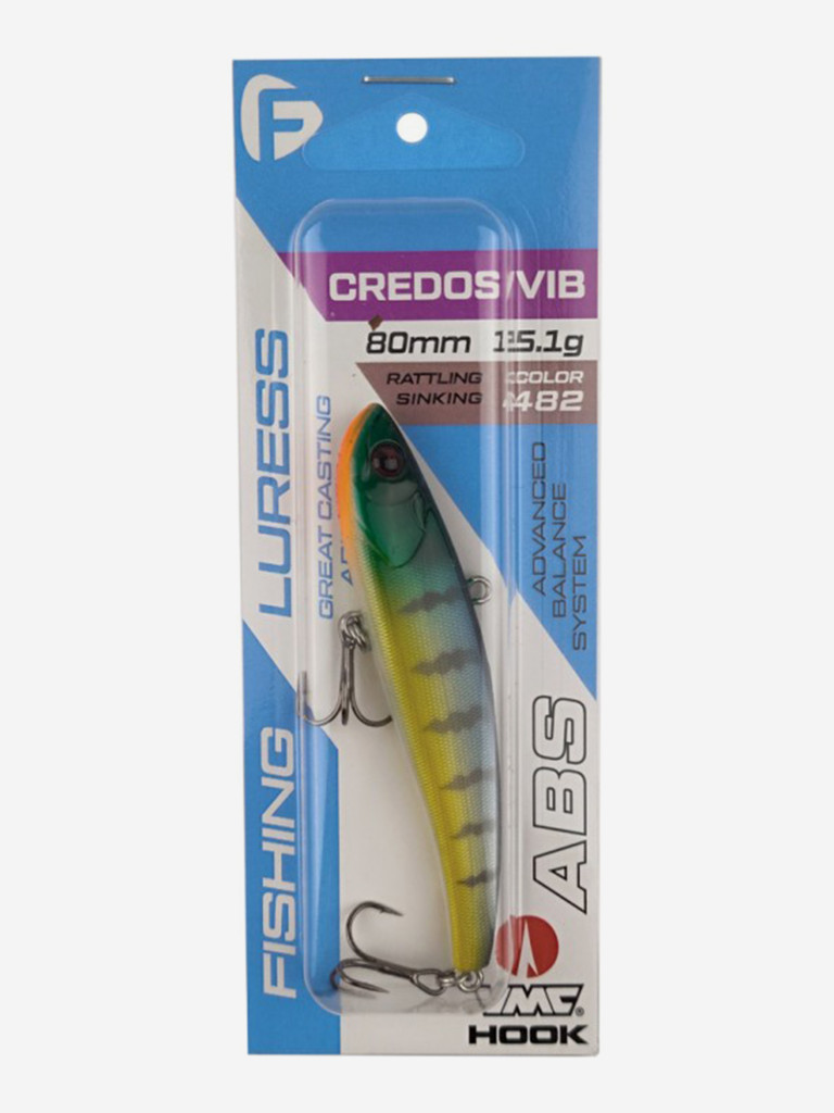 Воблер F-FISHING Credos Vib 80S 80мм 15.1г 482 Тонущий