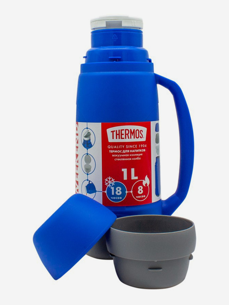 Термос THERMOS 36-1000 BL, стеклянная колба, 1 л