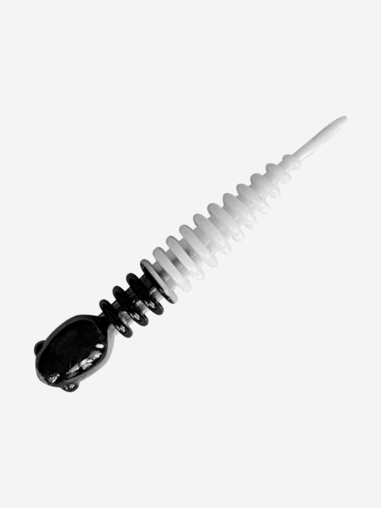 Силикон TROUT LURE (SANSAN) в банке, GOLOVASTIK 50, СЫР, COL. 13 (White-Black), (12шт)