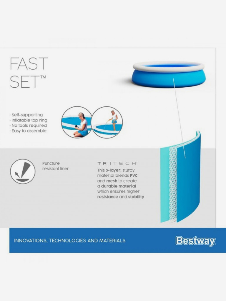 Бассейн с надувным бортом Bestway 57273 (366х76см)