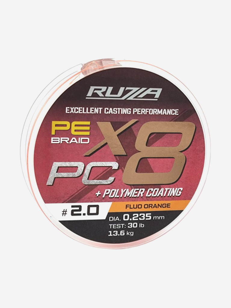 Шнур X8 PC 150м Fluo Orange 0,235мм 13,6кг/30lb