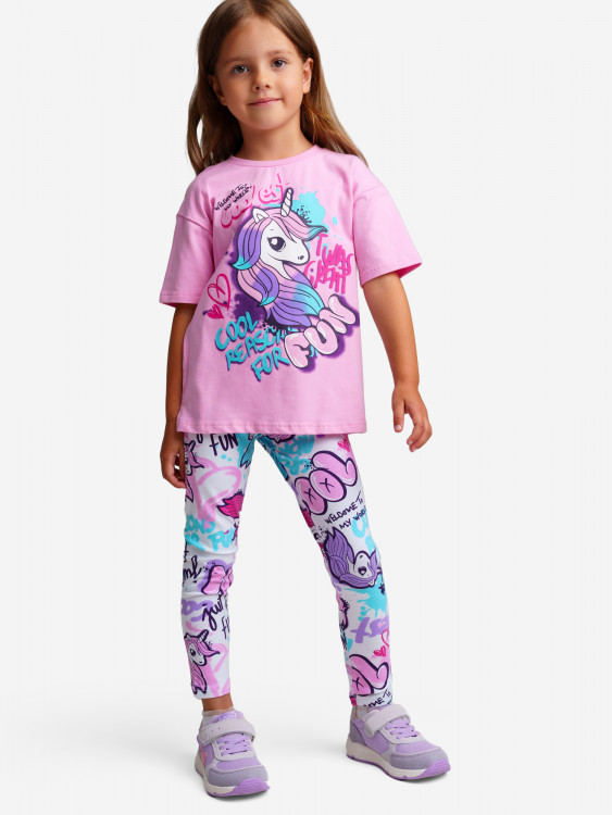Комплект для девочек: футболка, легинсы PlayToday