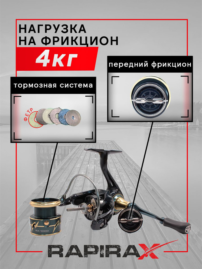 Катушка для спиннинга RapiraX RX 1000
