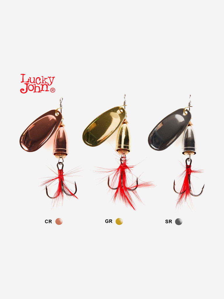 Набор блесен Lucky John BELL SPIN 02 06,0г C/G/S из 3 штук