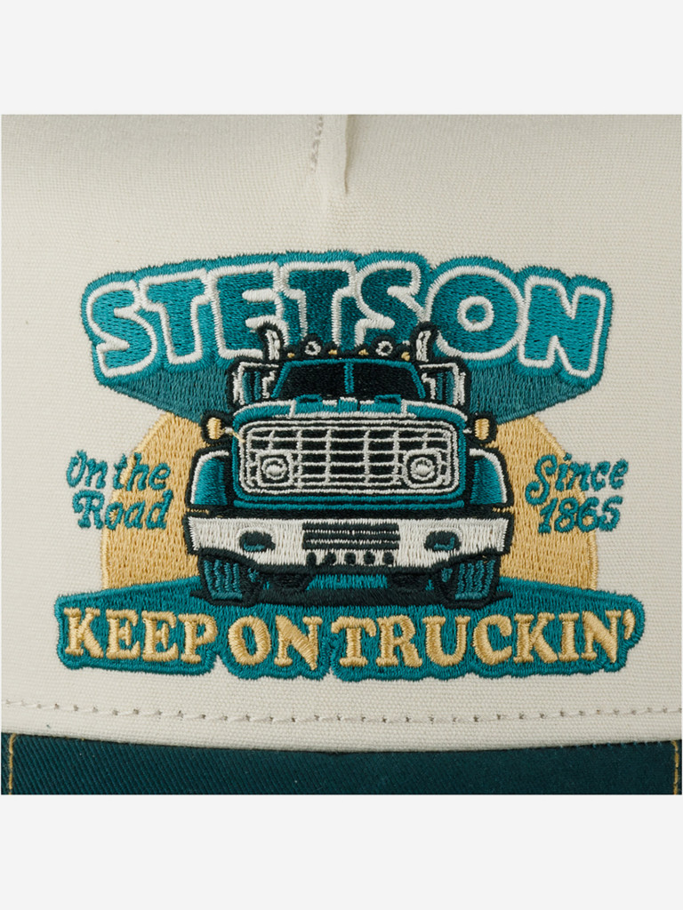 Бейсболка с сеточкой STETSON 7761164 TRUCKER CAP KEEP ON TRUCKING (зеленый)