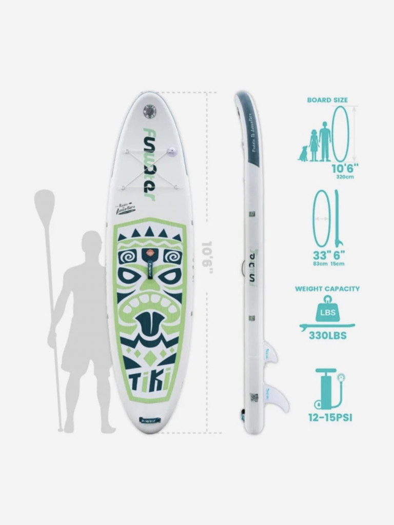 SUP-доска Funwater Tiki 05a 320*83*15,полный комплект