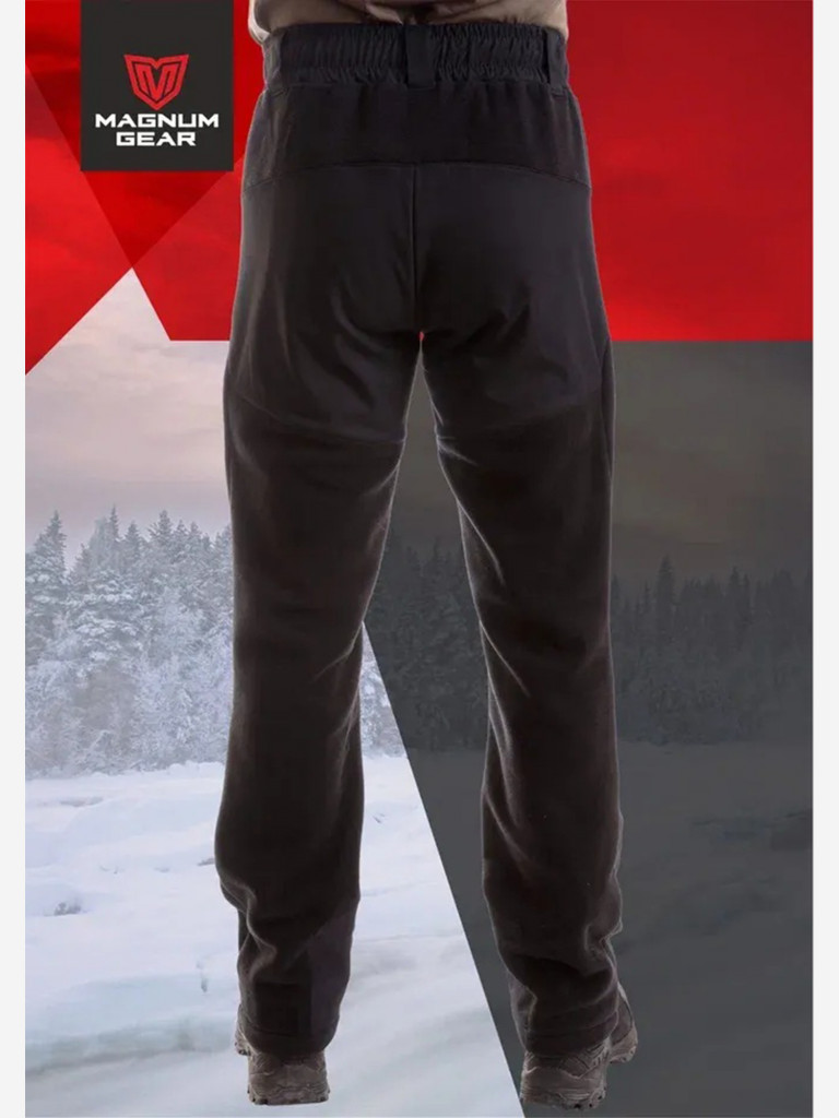 Брюки флисовые мужские для охоты и рыбалки MAGNUM GEAR MARAL черный