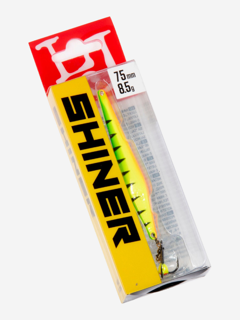 Блесна вертикальная зимняя Lucky John SHINER, длина 75 мм Tiger, блистер