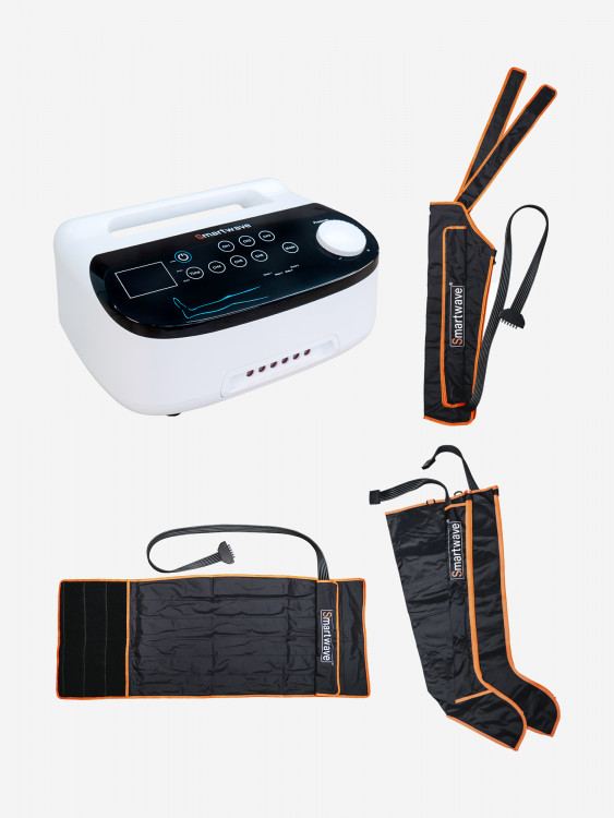 Лимфодренажный массажер Smartwave 600, комплект с манжетами для ног, манжетой для руки и манжетой для талии