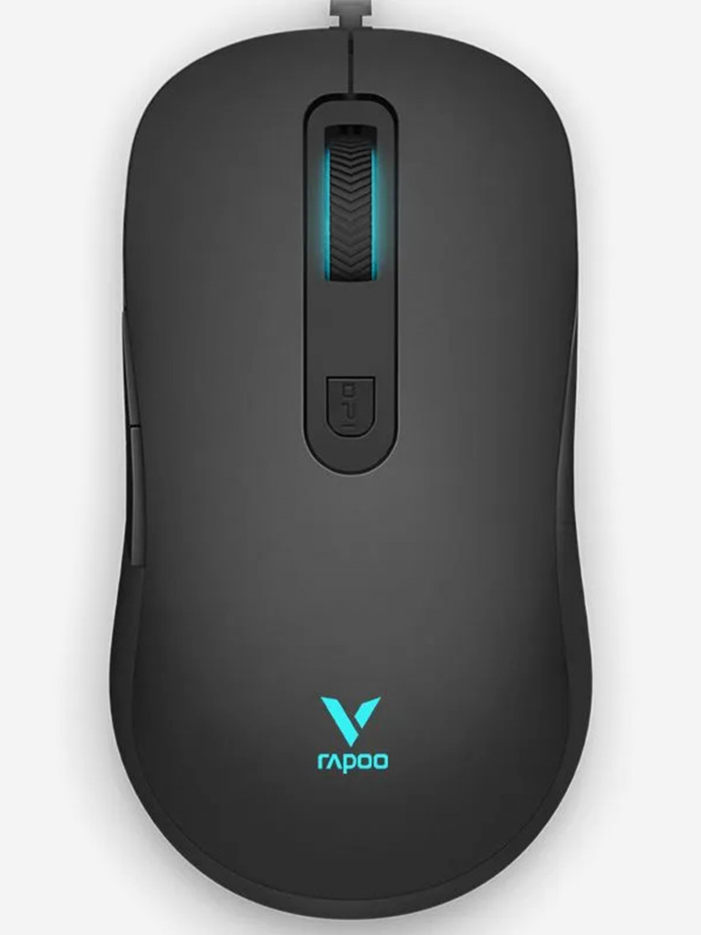 RAPOO Игровая мышь проводная V16RGB, цвет - черный (11928)
