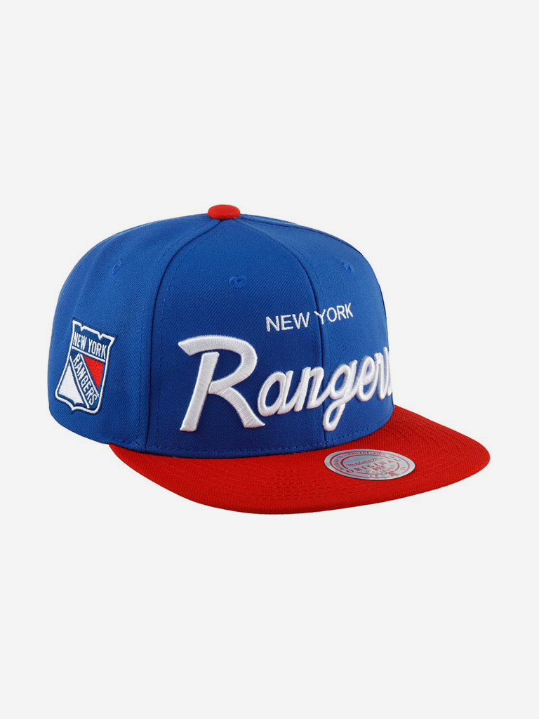 Бейсболка с прямым козырьком MITCHELL NESS 6HSSSH22086-NYABLUE New York Rangers NHL (синий)