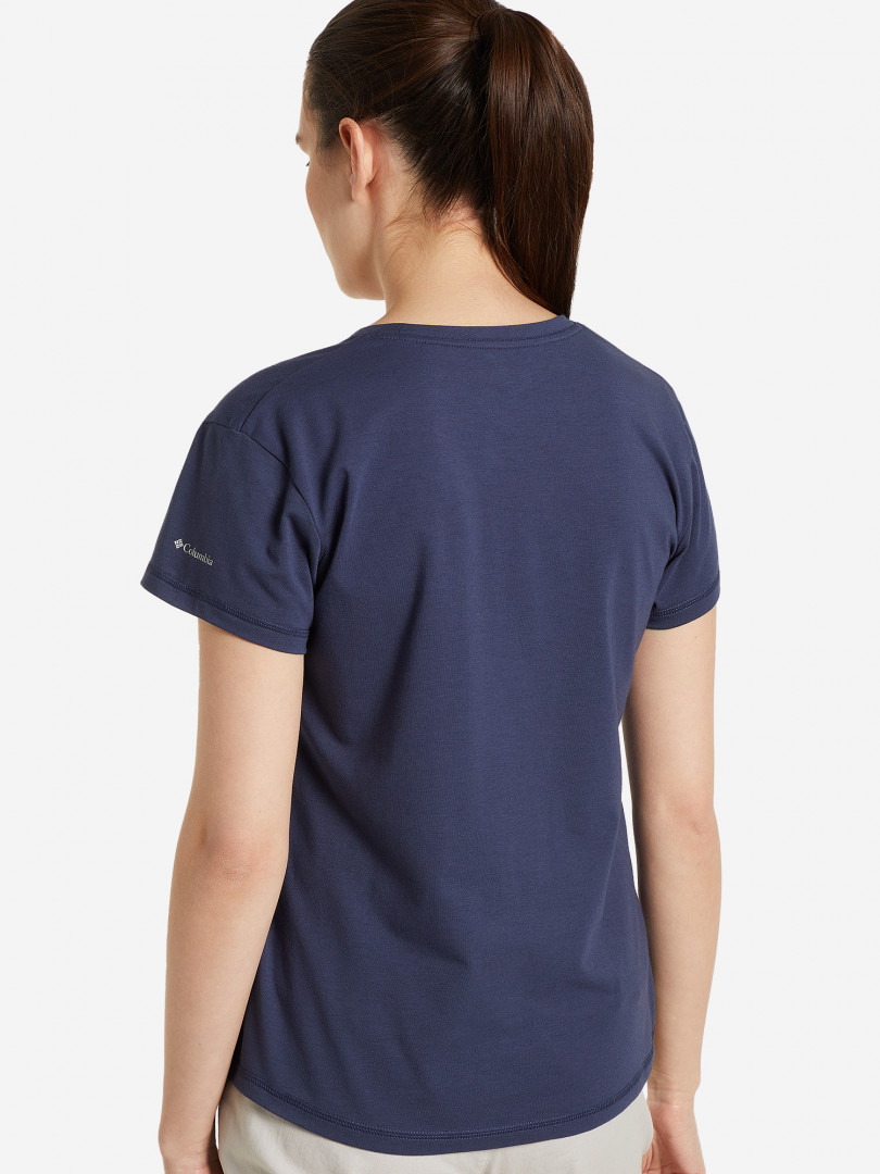 фото Футболка женская columbia sun trek ss tee, синий