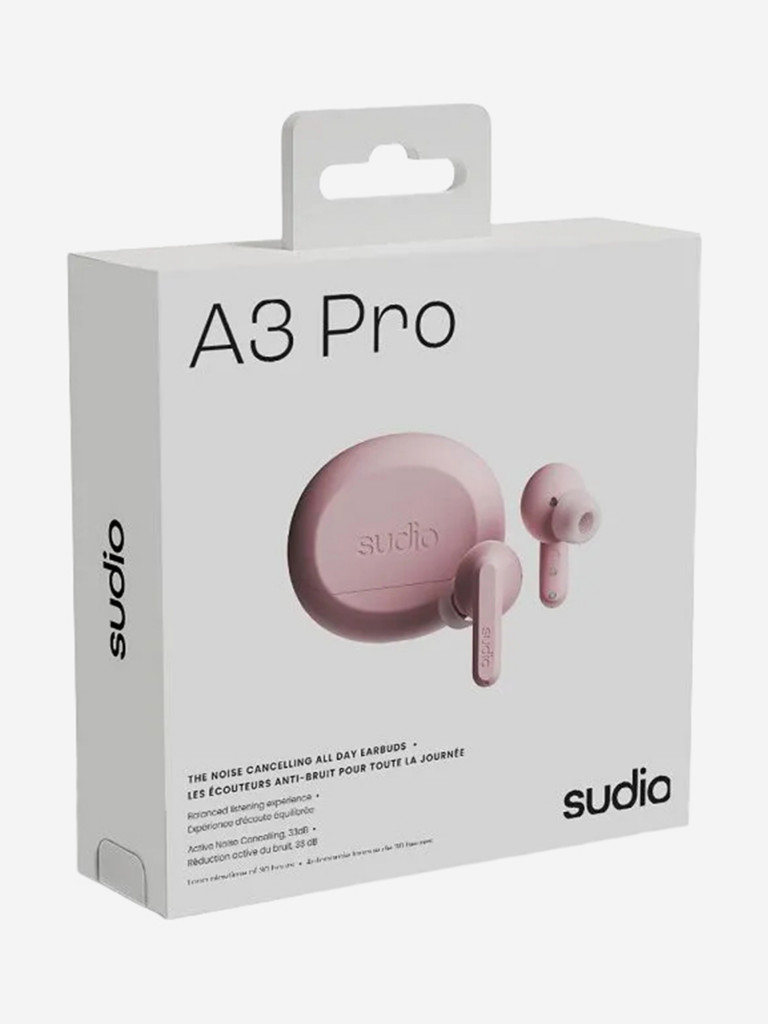 Беспроводные наушники Sudio A3 Pro Wireless Bluetooth Earbuds c активным шумоподавлением, цвет: розовый