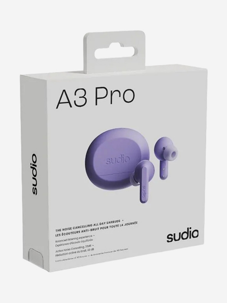 Беспроводные наушники Sudio A3 Pro Wireless Bluetooth Earbuds c активным шумоподавлением, цвет: фиолетовый