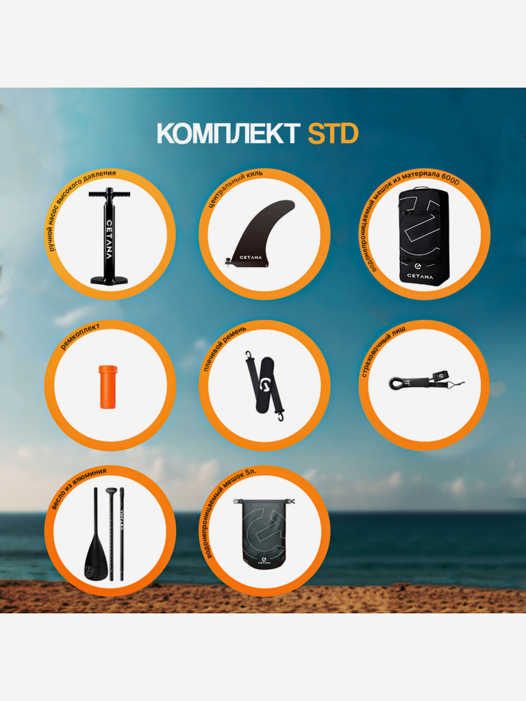 Надувная SUP-доска CETANA RIPPLE STD, 11'6" 351*86*15 см сапборд