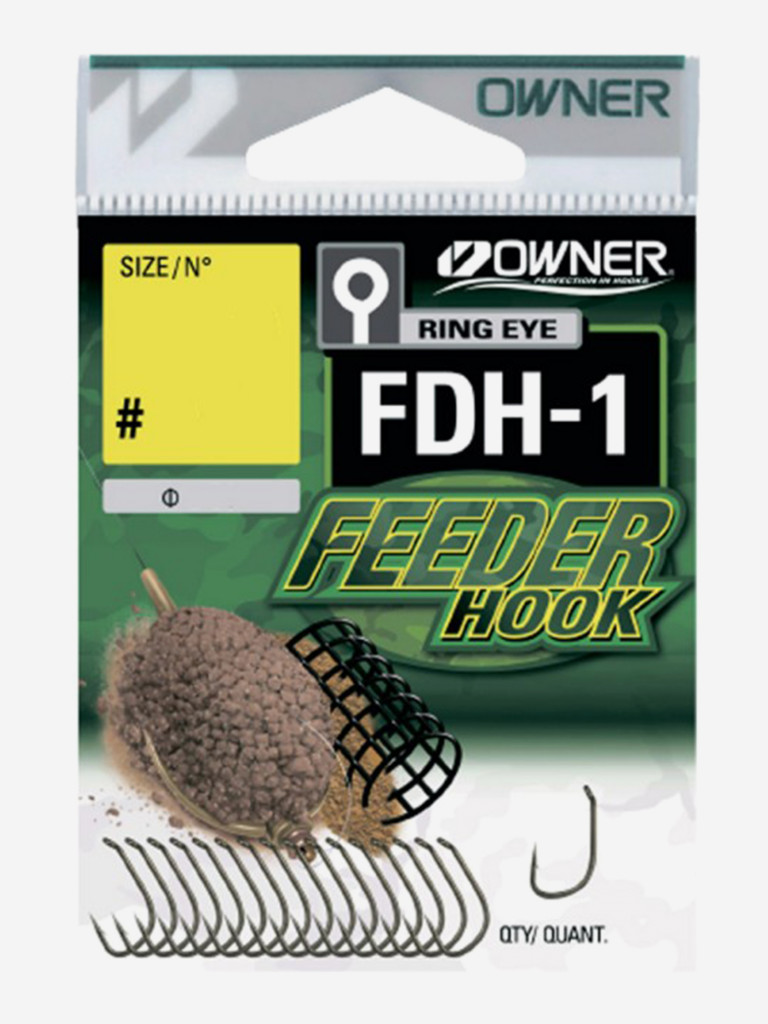 Крючок OWNER Feeder Hook FDH-1 brown №12 17шт