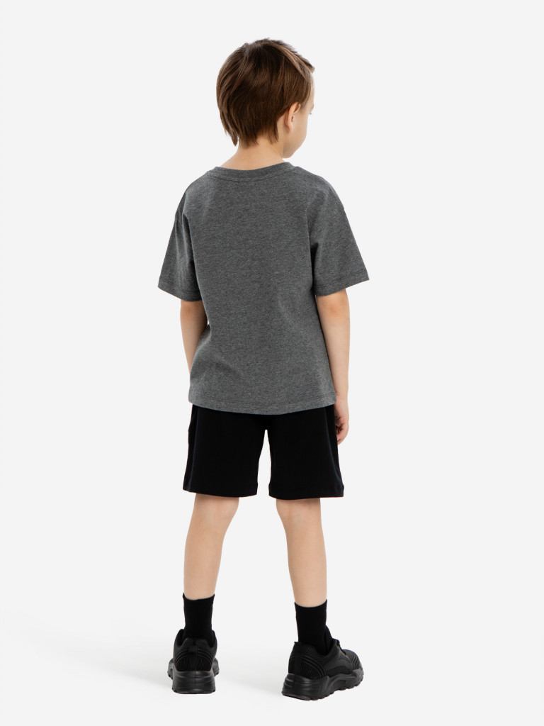 Шорты с поясом на резинке чёрные для мальчика Button Blue