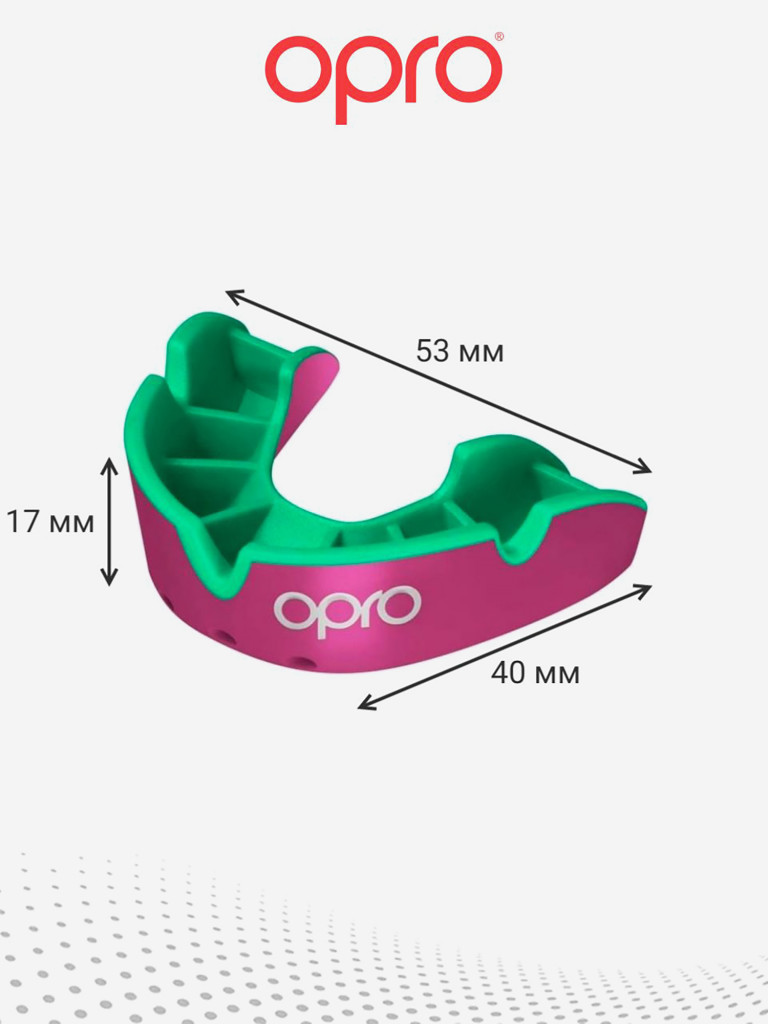 Детская боксерская капа, спортивная для защиты зубов OPRO Self-Fit Silver - Clear