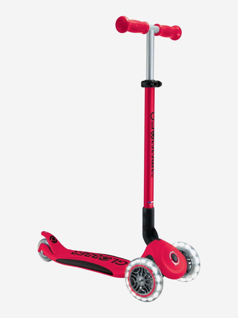 фото Самокат детский globber primo foldable plus lights, красный