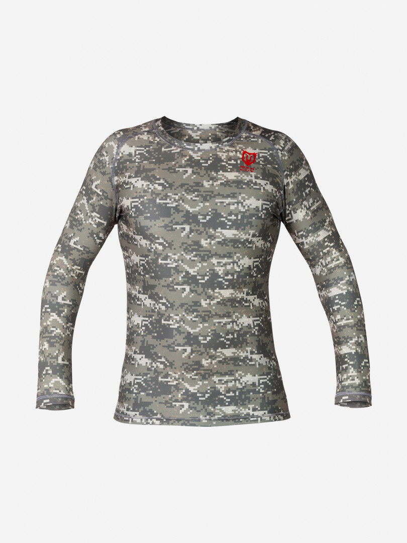 фото Футболка с длинным рукавом детская madguy camo-line, зеленый