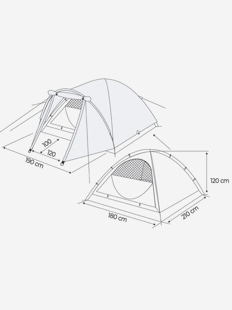 Палатка 3-местная Denton DLT-3 Plus