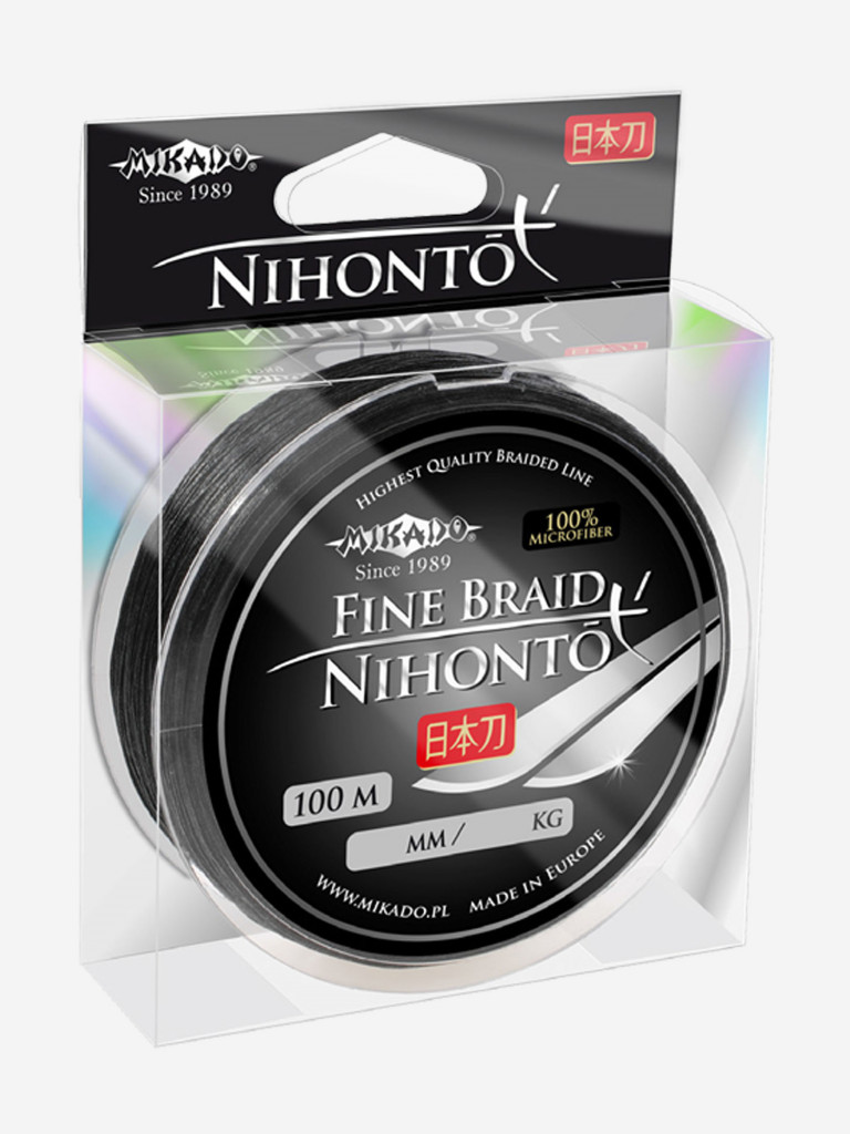 Плетеный шнур Mikado NIHONTO FINE BRAID 0,30 black (100 м) - 29,60 кг.