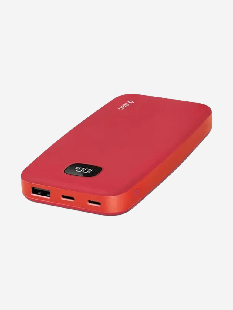 Внешний аккумулятор TTEC ChargeUp Pro LCD 10.000mAh PD 20W Powerbank. Цвет: красный