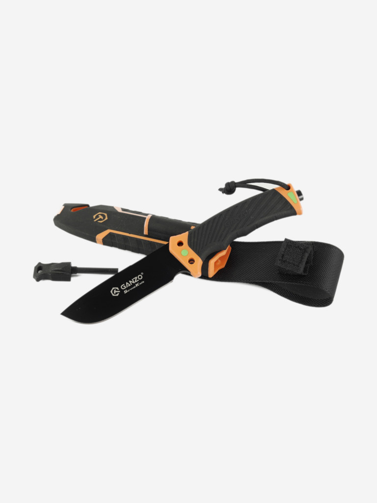 Нож туристический Ganzo G8012-OR с паракордом, G8012V2-OR