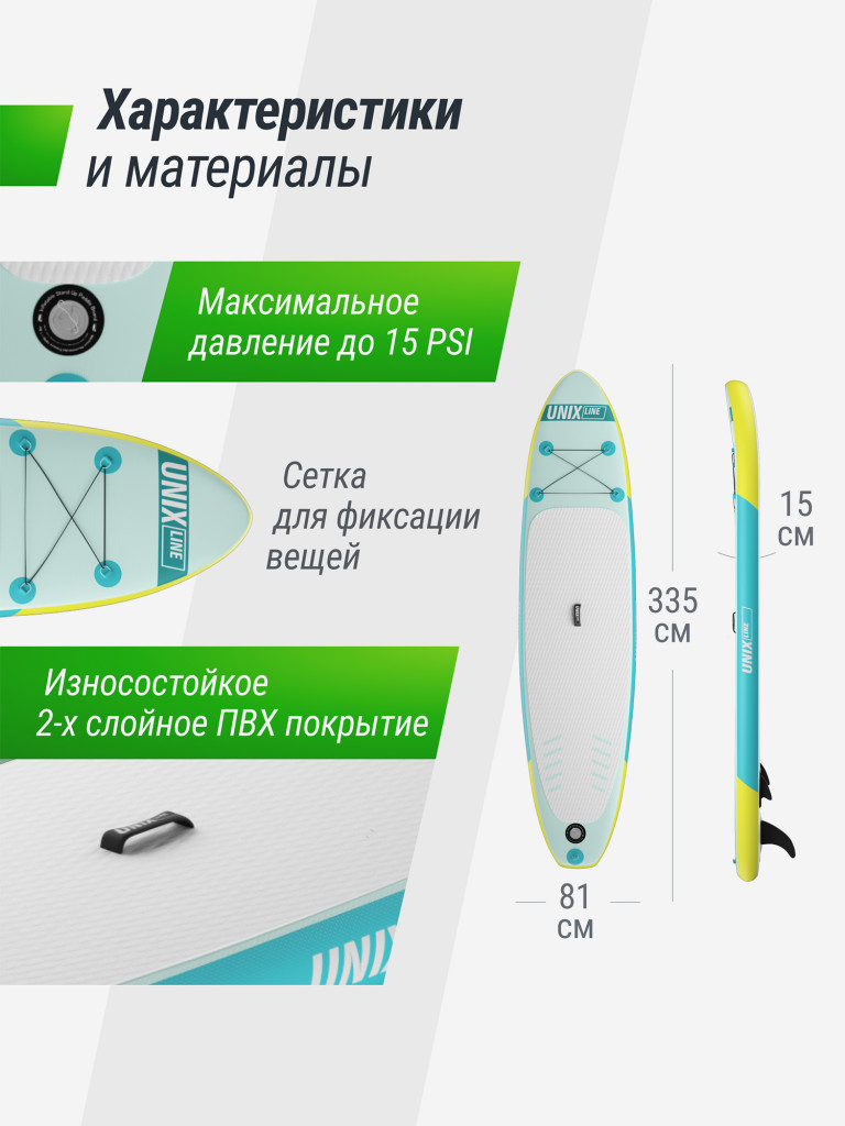 SUP-борд UNIX Line Blue Lagoon320 см