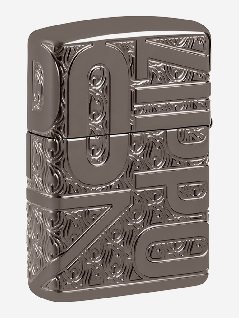 Зажигалка бензиновая ветроустойчивая Zippo Reverse Carve Black Ice