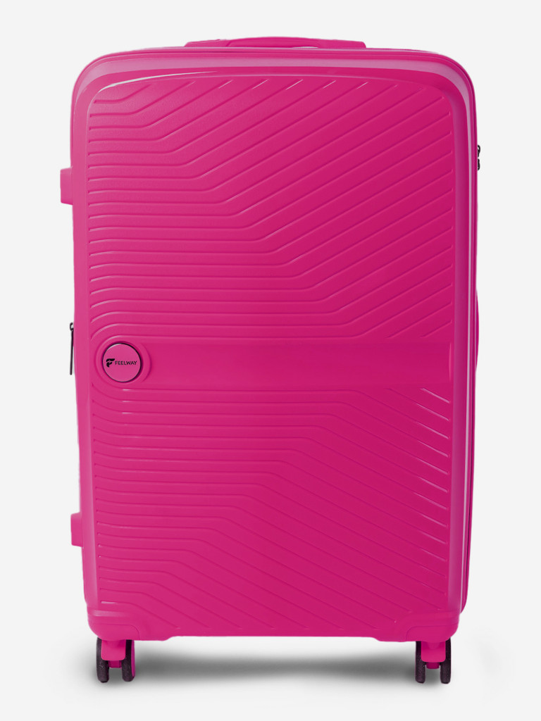 Чемодан на колесах L фуксия Feelway