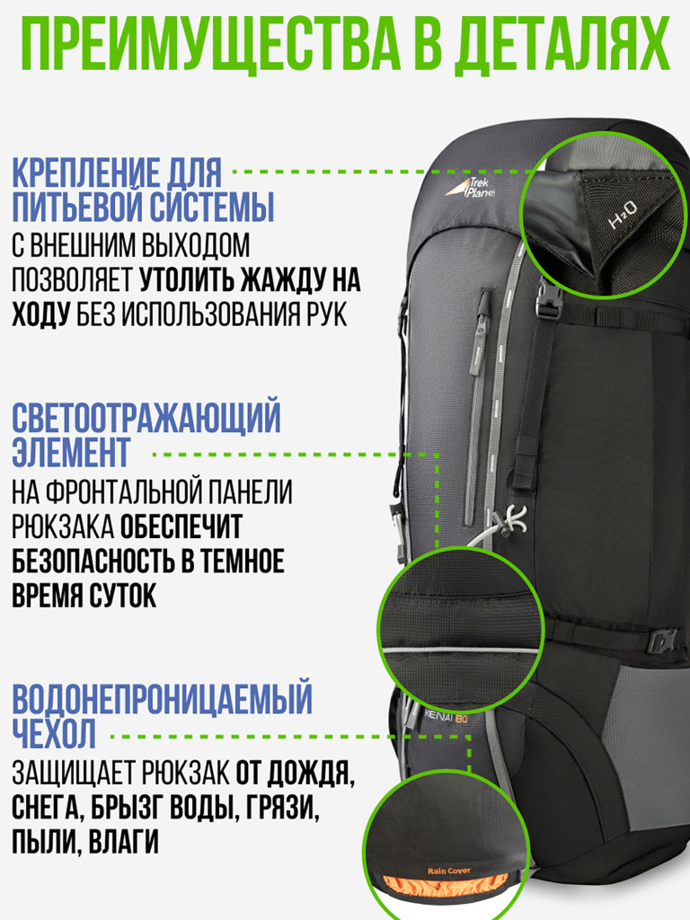 Рюкзак туристический Trek Planet Kenai 80