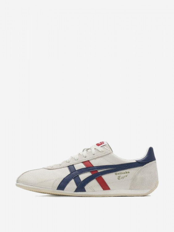 Кроссовки Onitsuka Tiger Runspark Cushioning, Slip Resistant, And Abrasion Resistant Low Top Running Shoes Unisex Silver White