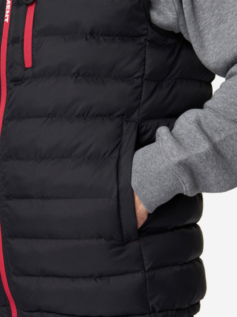 Жилет мужской Alaskan Juneau Vest утепленный стеганый черный /красный для рыбалки и охоты