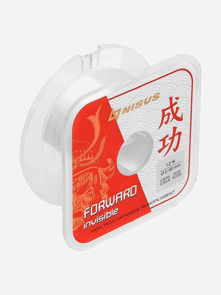 Леска для рыбалки Nisus FORWARD Invisible Nylon 0,181мм, 100м, 2,9кг, прозрачный