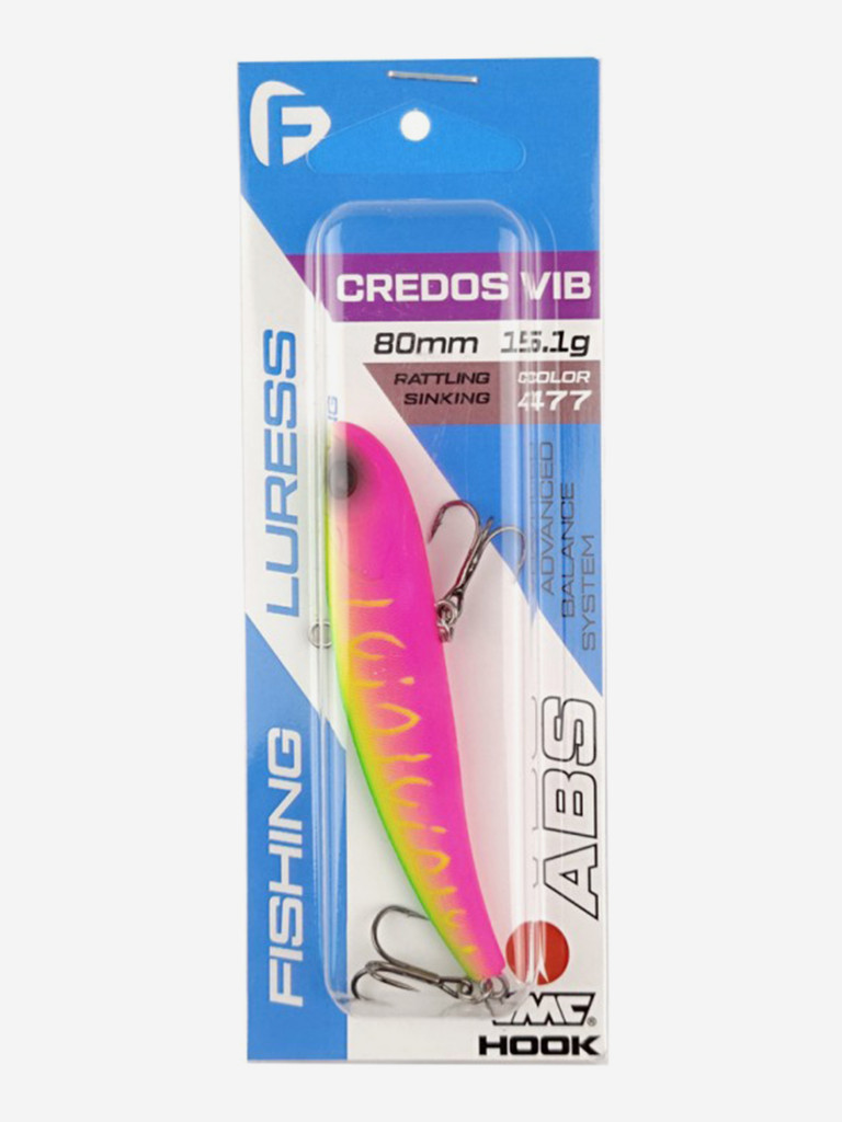 Воблер F-FISHING Credos Vib 80S 80мм 15.1г 477 Тонущий