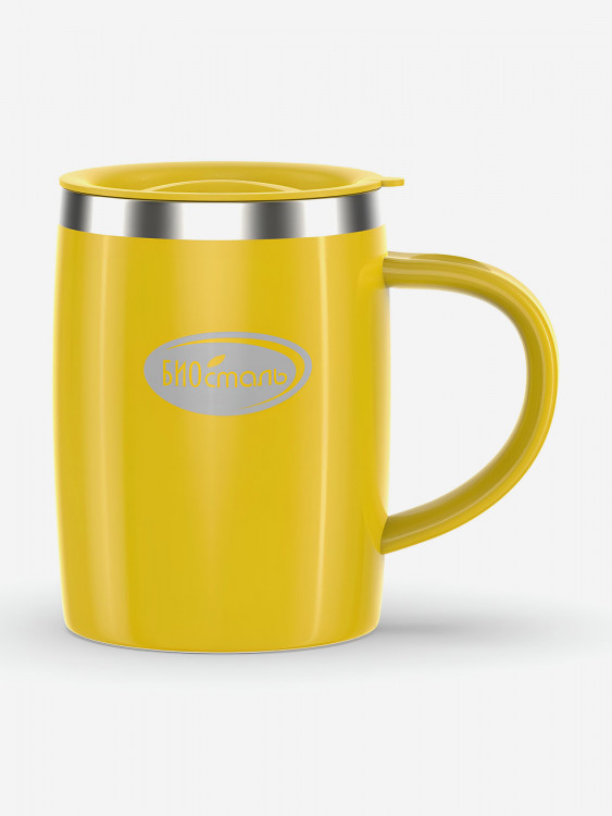 Кружка Биосталь Flër 400 мл с крышкой