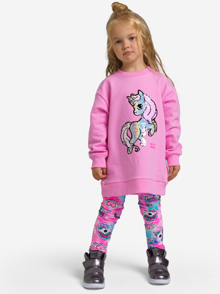 Комплект для девочек: толстовка, легинсы PlayToday