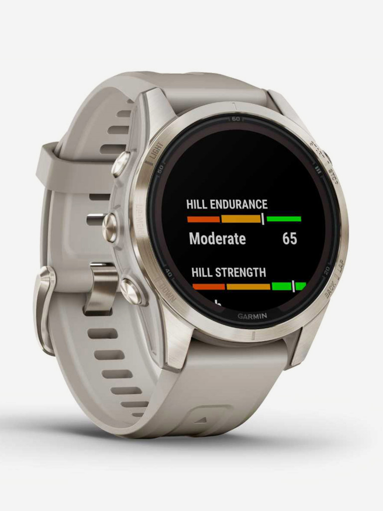 Спортивные часы Garmin FENIX 7S PRO Sapphire Solar золотистый корпус со светло-песочным ремешком