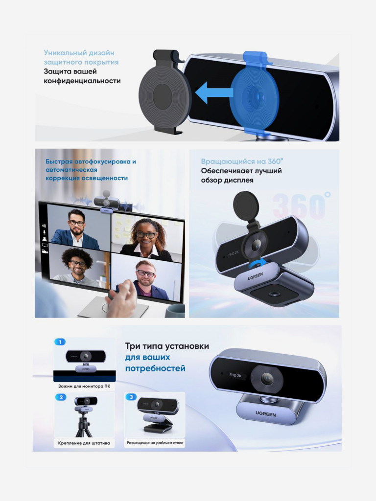 Веб-камера UGREEN CM717