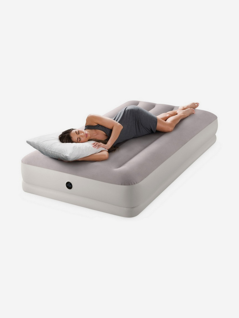 Кровать надувная Intex 64177 PRESTIGE MID-RISE, Twin, 99х191х30 см, с насосом USB