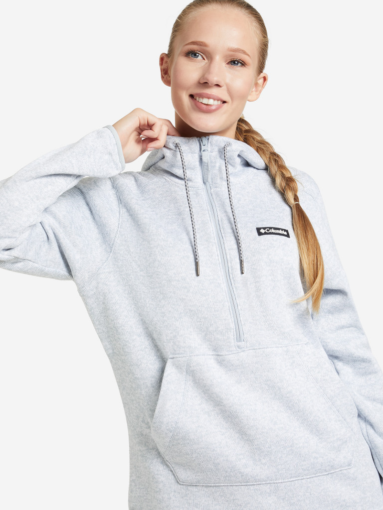 Columbia Women's Sweater Weather Quilted Hooded Pullover - 100% Polyester, Regular Fit, Two Pockets