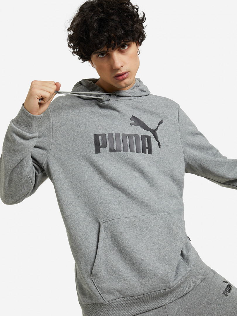 Худи мужская PUMA ESS Big Logo 26017120299 Серый, размер 44, 46,46, 48,50, 52,52, 54, фото 1