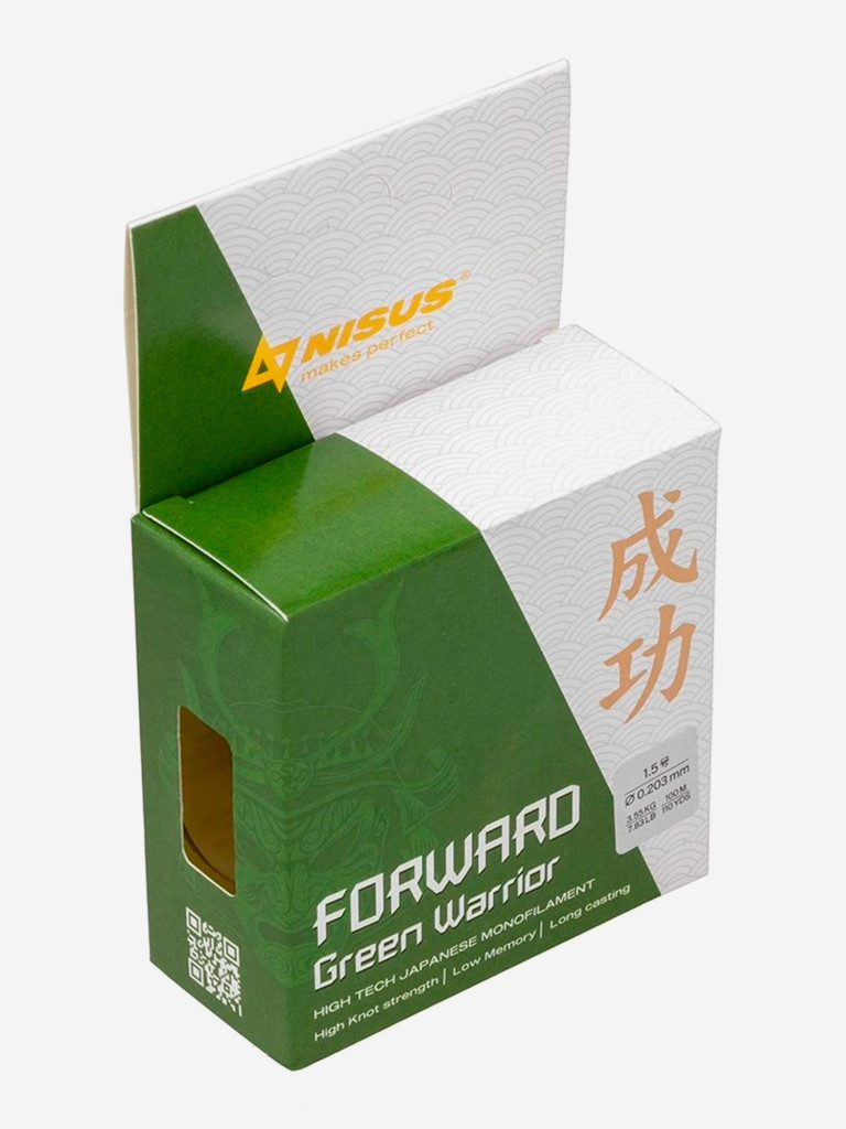 Леска для рыбалки Nisus FORWARD Green Warrior Nylon 0,203мм, 100м, 3,55кг, оливковый