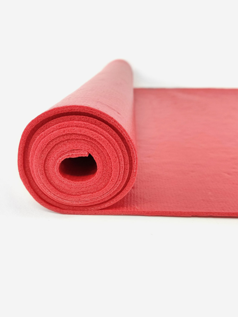 Коврик для фитнеса и йоги Nirvana Ramayoga красный х60х0,4
