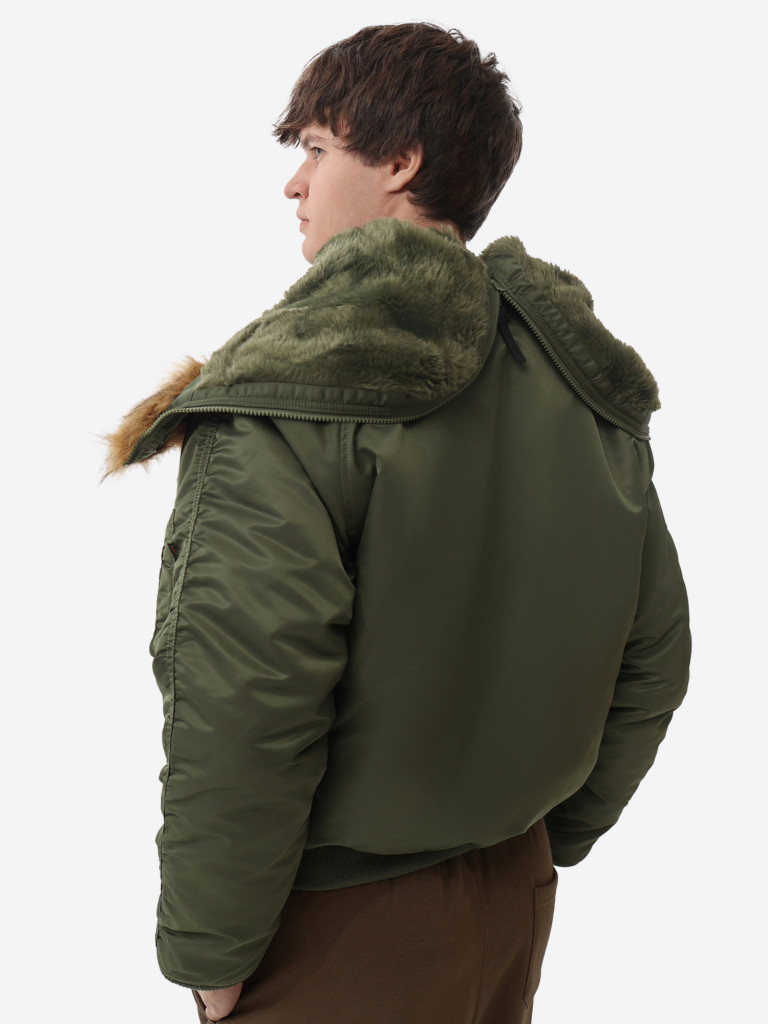 Парка зимняя мужская N-2B Alpha Industries оливковый цвет — купить