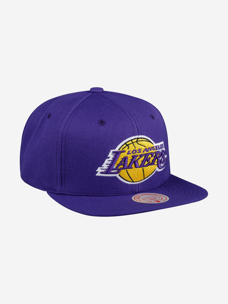 Бейсболка с прямым козырьком MITCHELL NESS HHSS3256-LALYYPPPPURP Los Angeles Lakers NBA