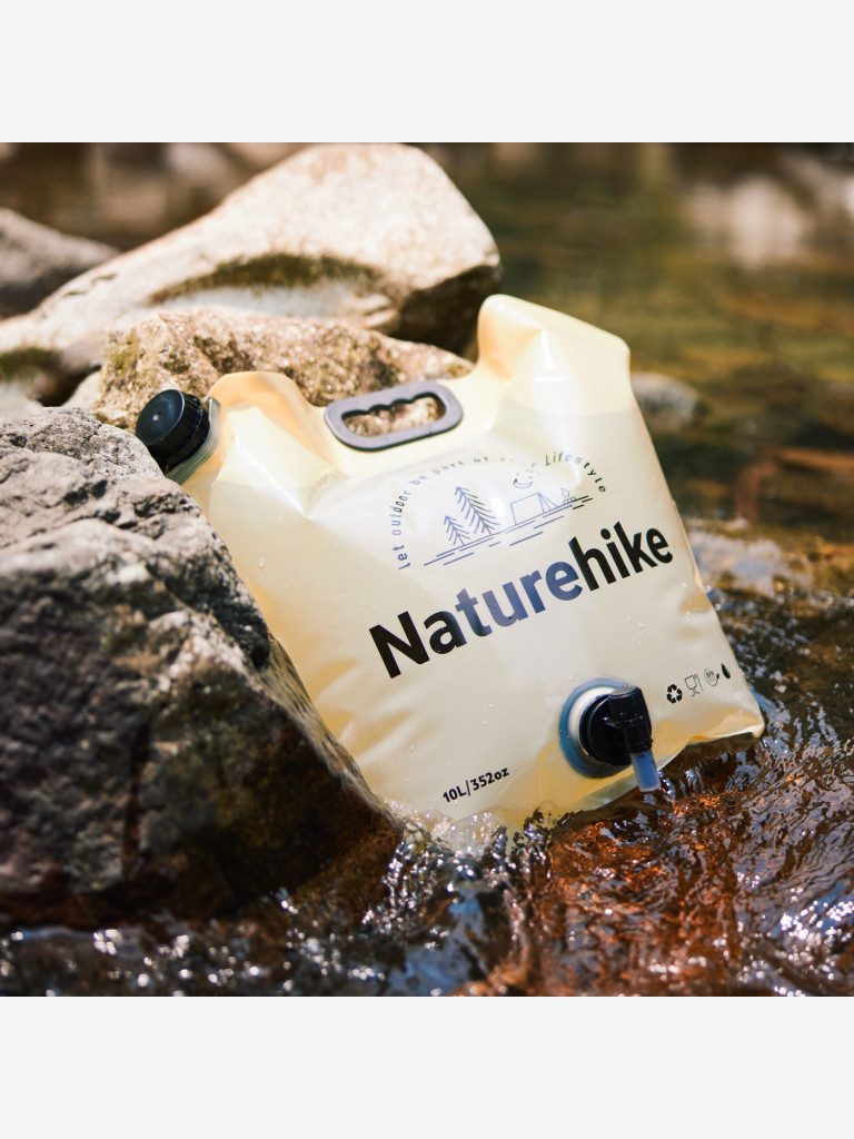 Мягкая канистра Naturehike, с клапаном для воды, 10л, бежевая