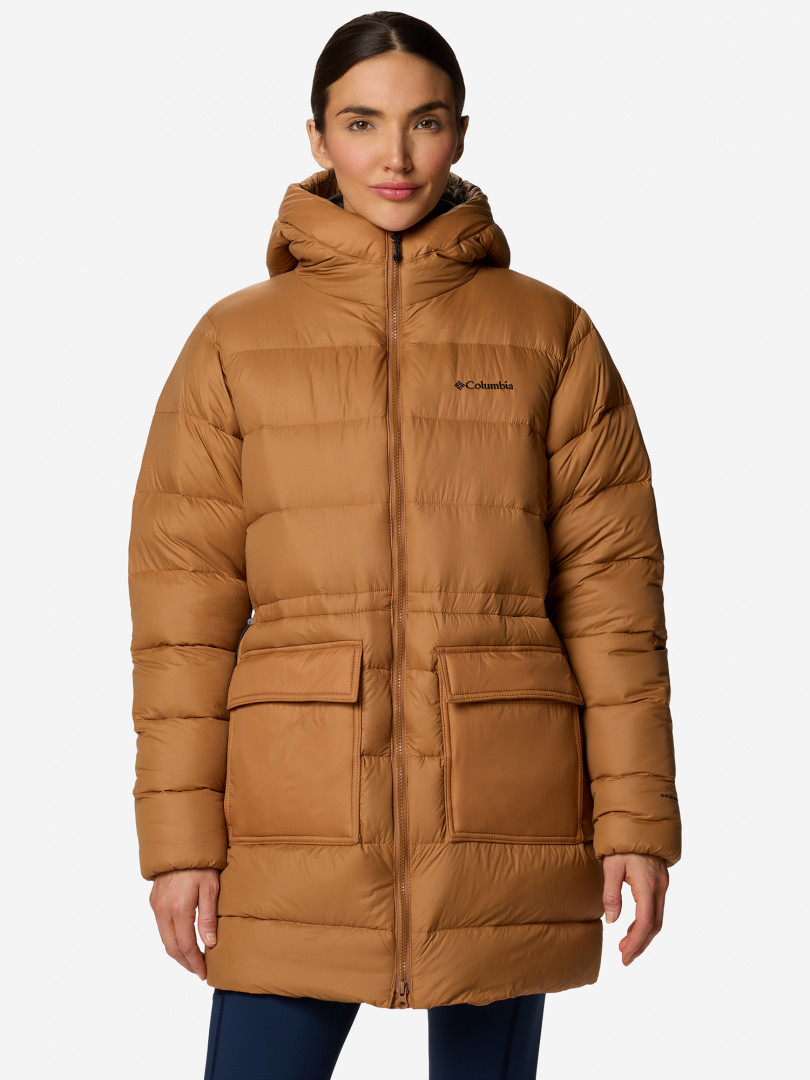 Пуховик женский Columbia Harmony Falls Mid Down Jacket, Коричневый