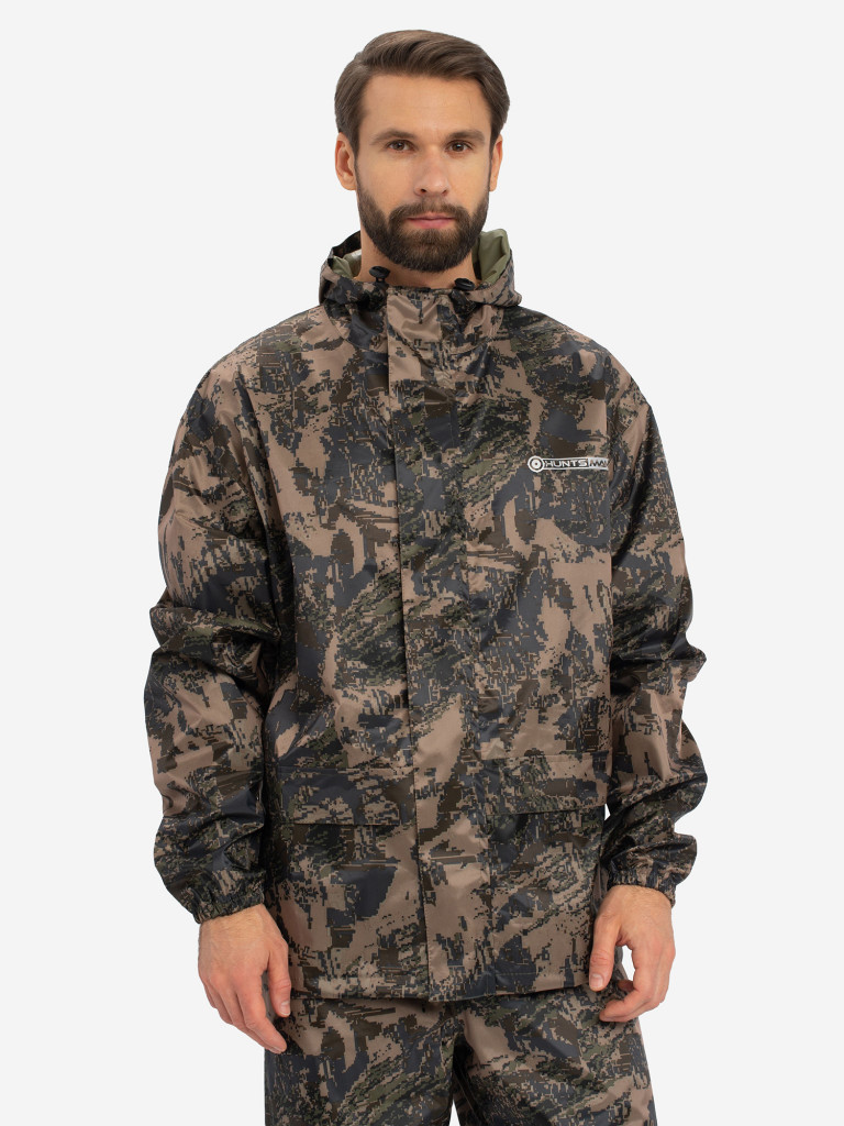 Костюм-дождевик мужской Huntsman ВВЗ Шторм для рыбалки и охоты, ткань таффета PVC 20000 мм вод.ст.